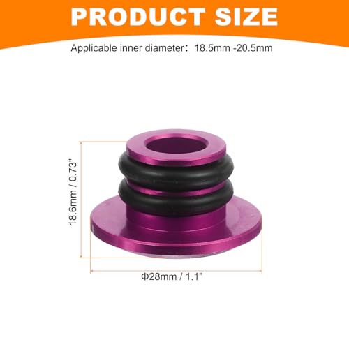 HARFINGTON Bar End Plugs Aluminum Handlebar End Caps Bike Plugs with Matching Rings for MTB Road BMX Fixed Gear Bike, Pink - color: Pink