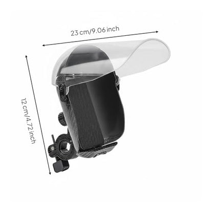 predolo Motorcycle Phone Holder Rainproof Weather-Resistant Phone Direction Guide Holder Shockproof Rain Cover Bike Mount for Navigation, Clear, Carbon Handlebar - color: Clear, style: Carbon Handlebar
