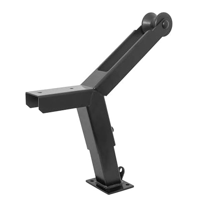 Extreme Max 3006.8788 Adjustable Height Notched Winch Stand with Roller - Black Powder Coat Finish, Hardware Fits 3" W x 5" H Trailer Frames - color: Black, size: Fits 3"W x 5"H Trailer Frames
