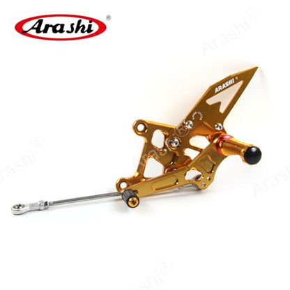 Arashi Version 2.0 Adjustable Rearsets for Honda CBR250R 2011-2022, Gold - color: Gold, size: CBR250R 2011-2022