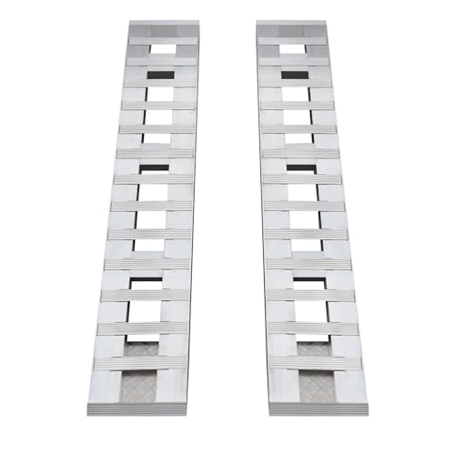 Fold Ramps with Treads 2 Pack 6000lb Aluminum Loading Ramps Folding Heavy Duty Motorcycle Ramp 80" x 15" Truck Car Auto Trailer Ramp for Motorcycles UTVs ATVs Trucks Lawnmowers - size: 2Pcs 80" x 15" 6000Lbs Truck Ramps
