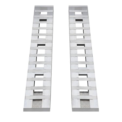 Fold Ramps with Treads 2 Pack 6000lb Aluminum Loading Ramps Folding Heavy Duty Motorcycle Ramp 80" x 15" Truck Car Auto Trailer Ramp for Motorcycles UTVs ATVs Trucks Lawnmowers - size: 2Pcs 80" x 15" 6000Lbs Truck Ramps