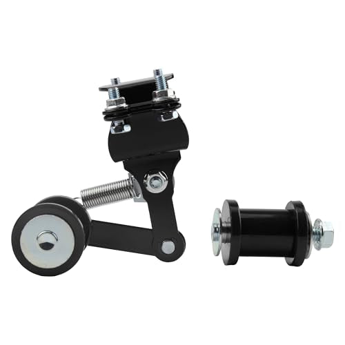 Motorcycle Chain Adjuster Tensioner Guide Roller Compatible with ATV Quad Dirt Pit Bike 4 Wheeler Go Kart Black - color: Black