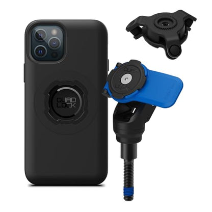 Quad Lock Handlebar Clamp Motorcycle Phone Mount with Vibration Dampener and MAG Phone Case for iPhone 12/12 Pro - size: iPhone 12/12 Pro