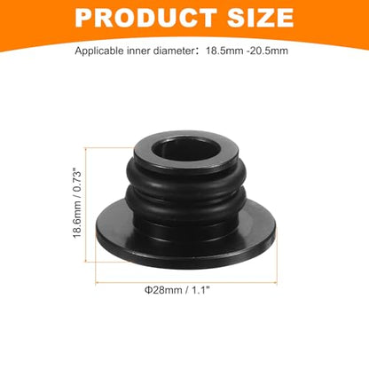 HARFINGTON Bar End Plugs Aluminum Handlebar End Caps Bike Plugs 0.57oz with Matching Rings for MTB Road BMX Fixed Gear Bike, Black - color: Black
