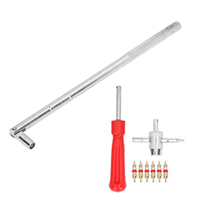 Chrome Alloy Repair Kit - Tire Valve Stem Puller Installer and Remover Tool Set for Automotive Maintenance, Compatible with Car Motorcycle and Air Conditioning Units