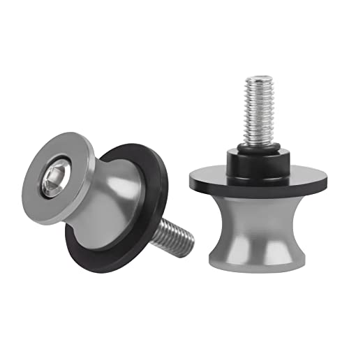 CHIFUN 2Pcs 10MM M10 X1.5/1.25 Motorcycle Swing Arm Spools Sliders CNC Aluminum Swingarm Spools Stand Screw Compatible with VULCAN S 650 900 Ninja 250 300 ZX-10R ZX-6R(Titanium) - color: Titanium