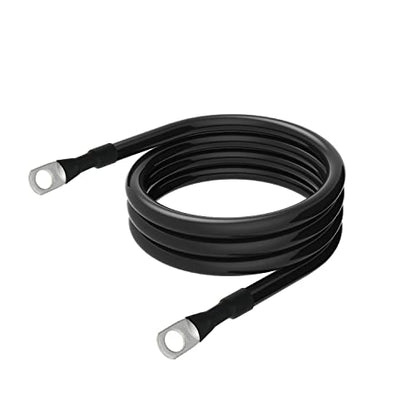 4 AWG Battery Cable 4AWG Gauge Pure Copper Battery Inverter Cables with 3/8 in Lugs Both Ends Power Inverter Wire Set for Automotive Solar Marine Boat RV Car Motorcycle Red and Black (6ft) - size: 6ft