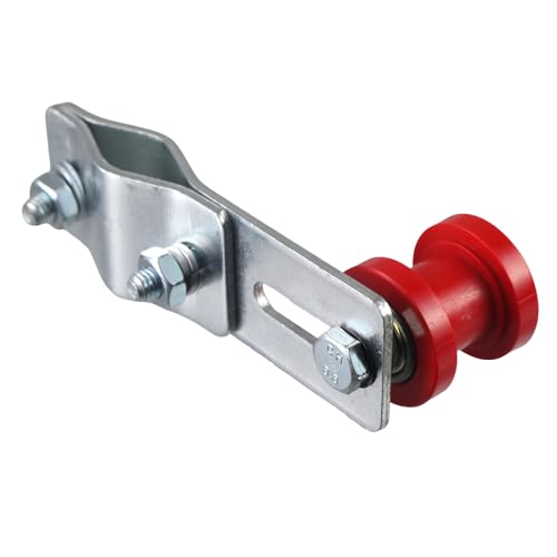 (Red) Chain Tensioner Adjuster W/8mm chain tensioner Guide wheel for 49cc 60cc 66cc 80cc Engine Motorized Bicycle Dirt Bike ATV bicycles - color: red