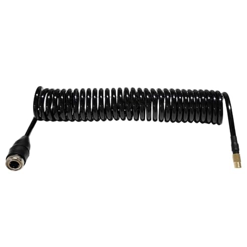 32.8FT Recoil Air Hose, Car Air Pump Extend Hose with Bend, PS20 Female Plug Inflator Extension Tube for American Tire Nozzle Car Motorcycle - size: 32.8 ft