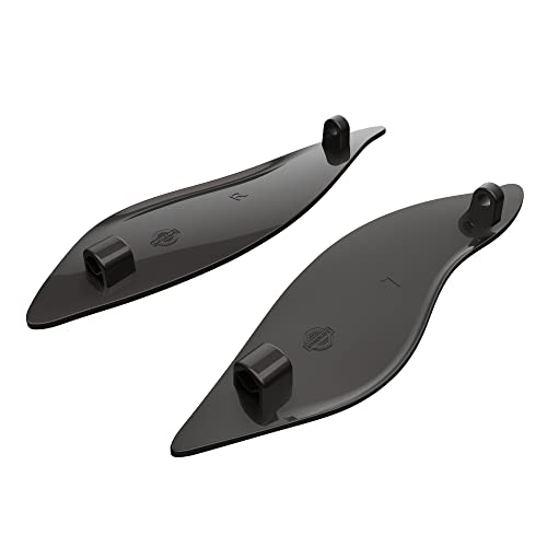 Advanblack Black Jack Metallic Side Wings Air Deflectors, Fairing Side Wing Windshield, Fairing Side Shield, Adjustable Wind Deflectors, Compatible for Harley Touring Street Electra Glide 2014-2023 - color: Black Jack Metallic