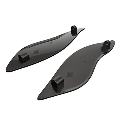 Advanblack Black Jack Metallic Side Wings Air Deflectors, Fairing Side Wing Windshield, Fairing Side Shield, Adjustable Wind Deflectors, Compatible for Harley Touring Street Electra Glide 2014-2023 - color: Black Jack Metallic