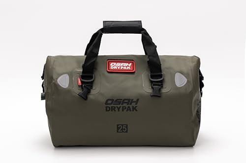 Waterproof Duffel& Luggage Bag - Motorcycle Dry Bag Tail Saddle Bags with Roll Top Closure,Large Storage Space,for Camping, Kayaking, Fishing & Traveling(Green, 25L) - color: Green, size: 25L