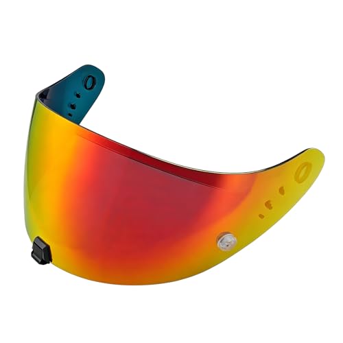T520 Motorcycle Helmet Visor Replacement Compatible with Scorpion EXO T520/R1 Air/ST1400 UV Protection Anti-Scratch (Deep Red-For Day) - color: Deep Red-for Day