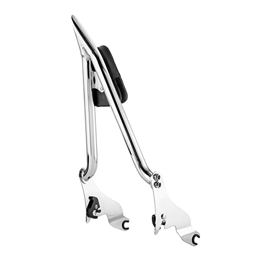 Mofun 27" Tall Passenger Backrest Sissy Bar 1.3" Fat Bar Compatible with Harley Touring Road King Street Electra Road Glide 2009-2025,Chrome - color: Chrome, size: 09-25