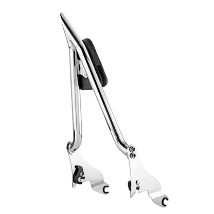 Mofun 27" Tall Passenger Backrest Sissy Bar 1.3" Fat Bar Compatible with Harley Touring Road King Street Electra Road Glide 2009-2025,Chrome - color: Chrome, size: 09-25