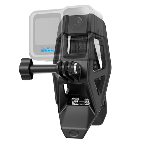 Magnetic Motorcycle Helmet Chin Mount for DJI Osmo Action 5 Pro, Quick Release Action Camera Holder, No-Glue Clamp Clip for GoPro Hero 13 12 11, Insta360 Ace Pro 2/X4, POV Riding