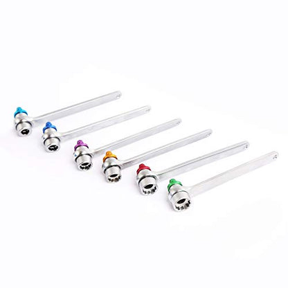 WINTOOLS 7, 8, 9, 10, 11, 12mm Brake Fluid Clutch Bleeder Hose with 12 Point Wrench and Check Valve