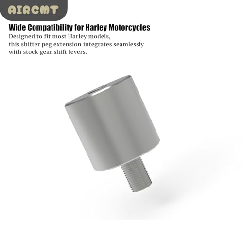 25.4mm(1'') Gear Shift Lever Foot Peg Extension with 25mm(1'') Diameter Fits for Harley Davidson,304 Stainless Steel Shifter Peg Extension Spacer,Bolt-On Installation - size: 25.4mm(Extension), style: 1''(25.4mm) Diameter