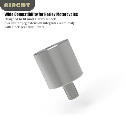 25.4mm(1'') Gear Shift Lever Foot Peg Extension with 25mm(1'') Diameter Fits for Harley Davidson,304 Stainless Steel Shifter Peg Extension Spacer,Bolt-On Installation - size: 25.4mm(Extension), style: 1''(25.4mm) Diameter