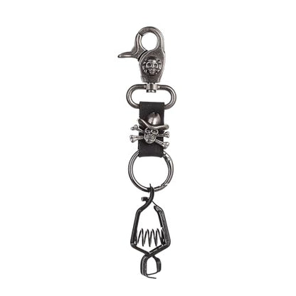 Heavy Duty Glove & Hat Clip with Carabiner, All-Metal Spring Clamp Work Glove Holder for Tool Belt, Harness, Backpack - style: Captain