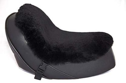 X-Large Sheepskin Buttpad® - Motorcycle Seat Pad (Black Sheared) - color: Black Sheared