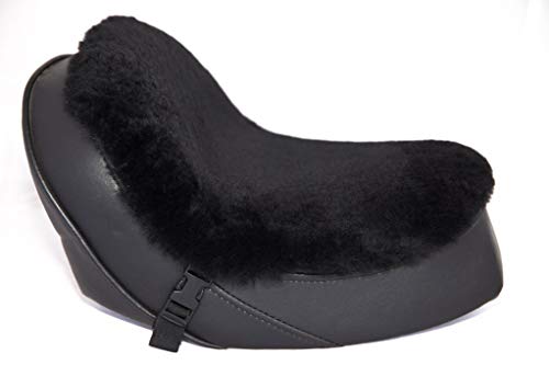 Medium Sheepskin Buttpad® - Motorcycle Seat Pad (Black Sheared)