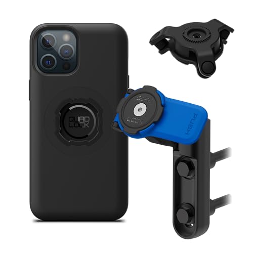 Quad Lock Brake/Clutch Motorcycle Phone Mount with Vibration Dampener and MAG Phone Case for iPhone 12 Pro Max - size: iPhone 12 Pro Max