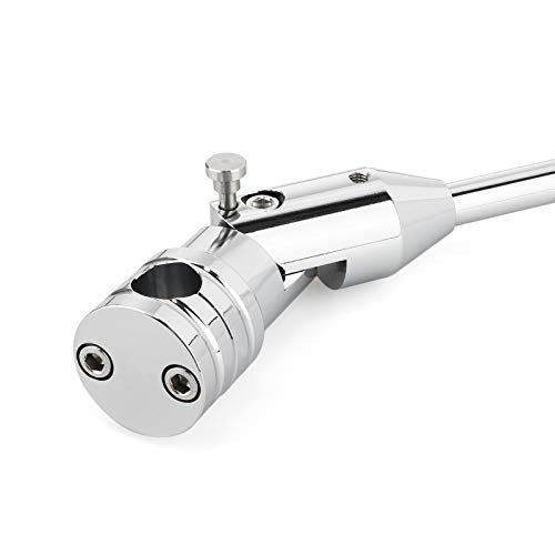GUAIMI Motorcycle Folding Flag Mounts Adjustable Flag Pole with Texas State Flag - color: Chrome