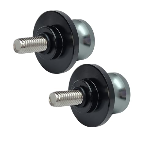2pcs M8 X1.5 Motorcycle Swing Arm Spools Sliders CNC 8mm Swingarm Stand Screw Replacement for Honda Suzuki BMW Kawasaki（Titanium) - color: Titanium