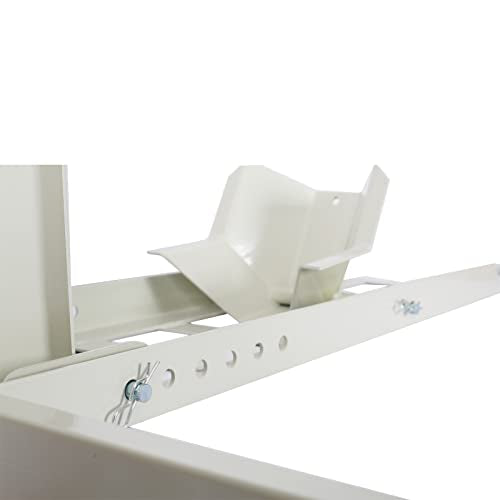 Motorcycle Wheel Chock, 1800lbs Heavy-Duty Steel Stand for 15"-22" Wheels, White Trailer Motorcycle Stand with Adjustable Holes, High-Grade Steel Trailer Stand - size: 1800lbs for 15"-22" Wheels（White）