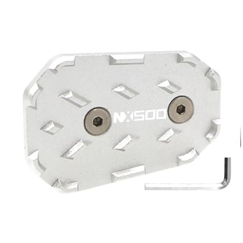 Motorcycle Foot Pegs Front Footpegs Footrests Pedal Enlarger Brake Extension for Honda NX500 2023 2024 2025(Brake Pedal Silver) - color: Brake pedal Silver
