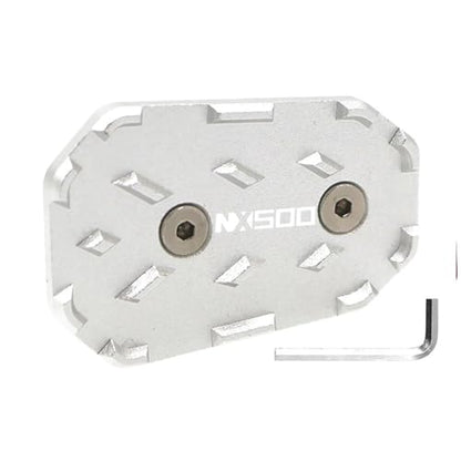 Motorcycle Foot Pegs Front Footpegs Footrests Pedal Enlarger Brake Extension for Honda NX500 2023 2024 2025(Brake Pedal Silver) - color: Brake pedal Silver