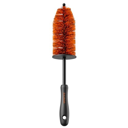 Sudslab Mini Wheel Cleaning Brush – Durable Multipurpose Rim Brush for Cars, Trucks, Motorcycles, Bicycles, Boats, Rims, Exhaust Tips, – Mini Design, Dense Bristles, All Surface Cleaner - size: Mini