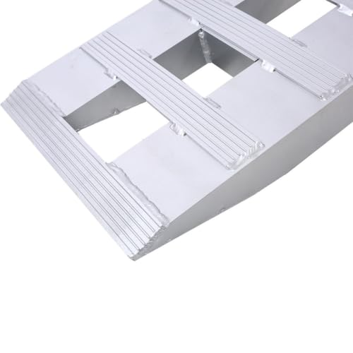 2PCS Aluminum Loading Ramps 6600 LBS Capacity 60" x 12" Heavy Duty Trailer Ramps with Hook End and Safety Straps, Truck Ramps for ATV UTV Motorcycle Lawn Mower Tractor Loading
