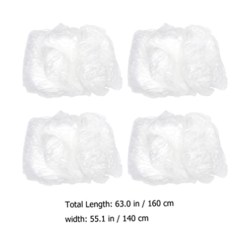 Disposable Waterproof Motorcycle Covers 4-Pack Clear Plastic Bike Protective Covers 78.74X47.24X19.68In Weatherproof Outdoor Dust Rain Protection - size: M