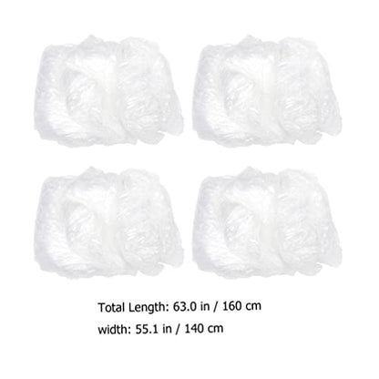 Disposable Waterproof Motorcycle Covers 4-Pack Clear Plastic Bike Protective Covers 78.74X47.24X19.68In Weatherproof Outdoor Dust Rain Protection - size: M