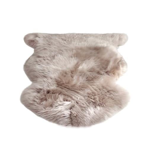 Real Genuine Sheepskin Rug Natural Fur Rug Sheep Skin Rugs Full Sheepskin Rugs Authentic Sheep Skin Throw Lambskin Seat Covers for Chairs Wool Seat Pad Cushion (2.3X3.28 ft) - color: 5