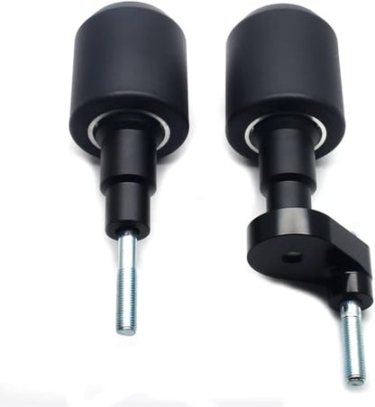 MZS Motorcycle Frame Sliders Compatible with YZF R6 YZF-R6 2008-2016, Falling Anti Crash Protector Guards No Cut Kits Aluminum Black - size: YZF-R6