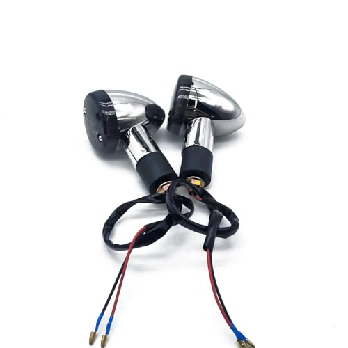2pcs Universal Motorcycle Turn Signals Front Rear Turn Signal Blinker Light Compatible with Yamaha Motorcycle Bike Cruiser Bobber Chopper Shadow Honda Harley Kawasaki Suzuki (Smoke) - color: Smoke