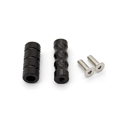 PROCNC 6mm Motorcycle Knurled Shifter Peg Anti-Skid Gear Shift Brake Lever Foot Pegs Pedal Hole Footrests Footpeg Rearsets For Suzuki Yamaha Kawasaki Bmw (Black) - color: black