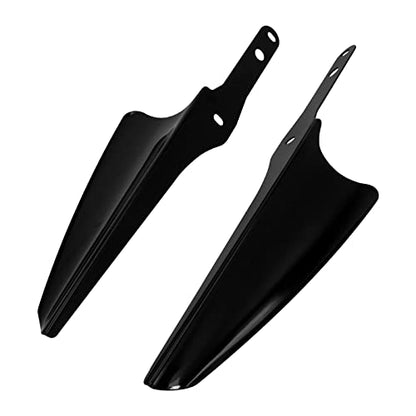 Front Fork Mount Wind Deflectors Compatible with Harley Electra Glide Road King Street Glide 1995-2023 (Color:Black) - color: Black