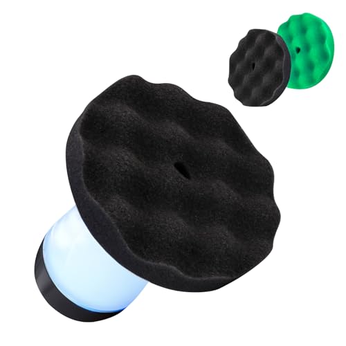 Tire Shine Applicator with 2 Detachable Foam Applicator Pads for Car Cleaning and Fine Polishing Reusable Tire Dressing Applicator for Car Truck SUV Motorcycle - style: Thin sponge