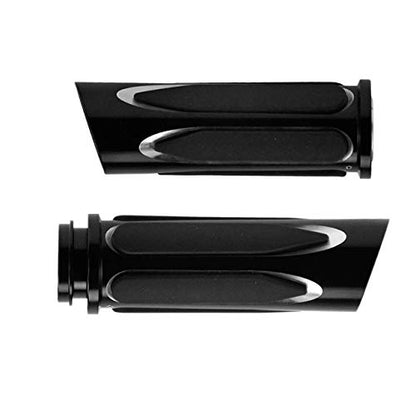 1" Electronic Throttle Defiance Handlebar Grips 25mm Hand Grips Fit for Harley Touring Street Glide Road King Road Glide Electra Glide - color: #5 Black&White