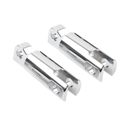 Bacar Motorcycle 3/8" Male Mount Footpeg Extension Kit Clevis Support for Harley Dyna Sportster Softail Touring Chrome Aluminum 1 Pair