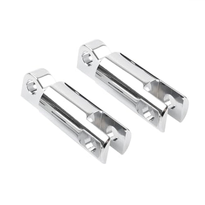 Bacar Motorcycle 3/8" Male Mount Footpeg Extension Kit Clevis Support for Harley Dyna Sportster Softail Touring Chrome Aluminum 1 Pair