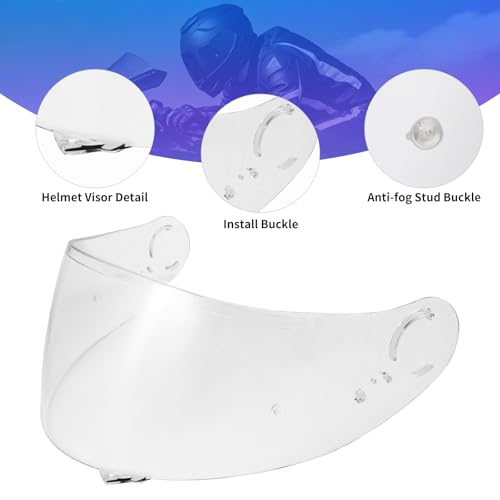 GT Air Visor Repalcement for GT Air 2, Outer Face Helmet Shield Compatible with CNS-1/Neotec/TC-5/TC-9 Accessories (Clear) - color: Clear