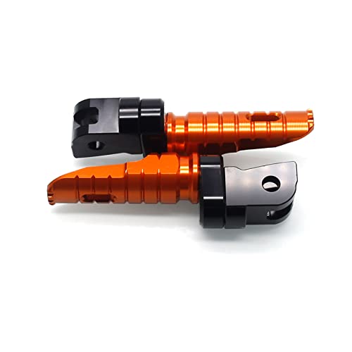 MZS Motorcycle Foot Pegs, Double Adjustable Front Rider Footpegs Footrest Rest Pedal CNC Orange FK004 Compatible with 200 250 390 690 790 890 Models - size: 200 250 390 690 790 890 Models