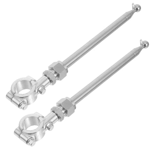 2pcs Adjustable Aluminum Alloy Bike Flag Poles Mounts, Retractable 1m and 1.6m Metal Flagpoles for Motorcycles and Bicycles, Enhanced Visibility for Outdoor Riding Safety