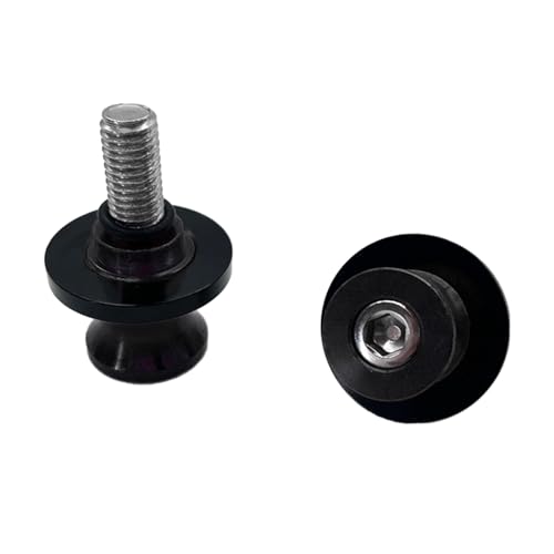 2Pcs Frame Stands Screws Swingarm Spools Slider 6mm 8mm 10mm Screw for Motorcycle Modification Tool Motorcycle Decorations - color: Black, size: 8MM